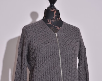 The Kooples Sport grau Damen Pullover Pullover Zip Up Cardigan Wollmischung Größe M