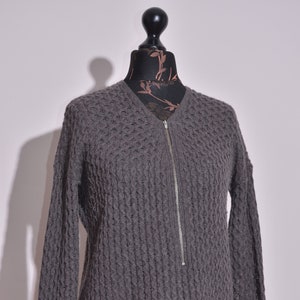 The Kooples Sport Gray Women&#39;s Jumper Sweater Zip Up Cardigan Wool Blend Size M