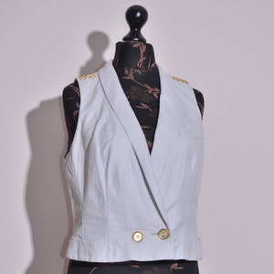 Armani Exchange Womens Vest Sleeveless Jacket Linen / Cotton Size L