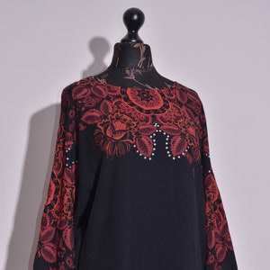 BNWT Desigual Womens Flower Print Black Blouse Long Sleeve Top Size L UK14