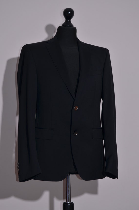 Carl Gross X Cerutti 1881 Mens Black Line Blazer Sports Coat Wool Sz EU46 UK36R Etsy Ireland