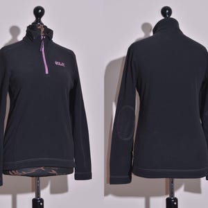 Jack Wolfskin Women&#39;s Dark Grey Fleece Jumper Zip Neck Size M