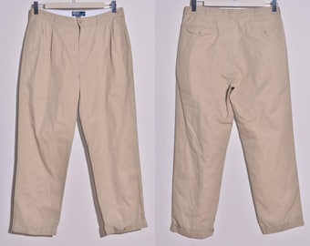 Vintage 1990s Pleated Andrew Pant Chinos by Polo Ralph