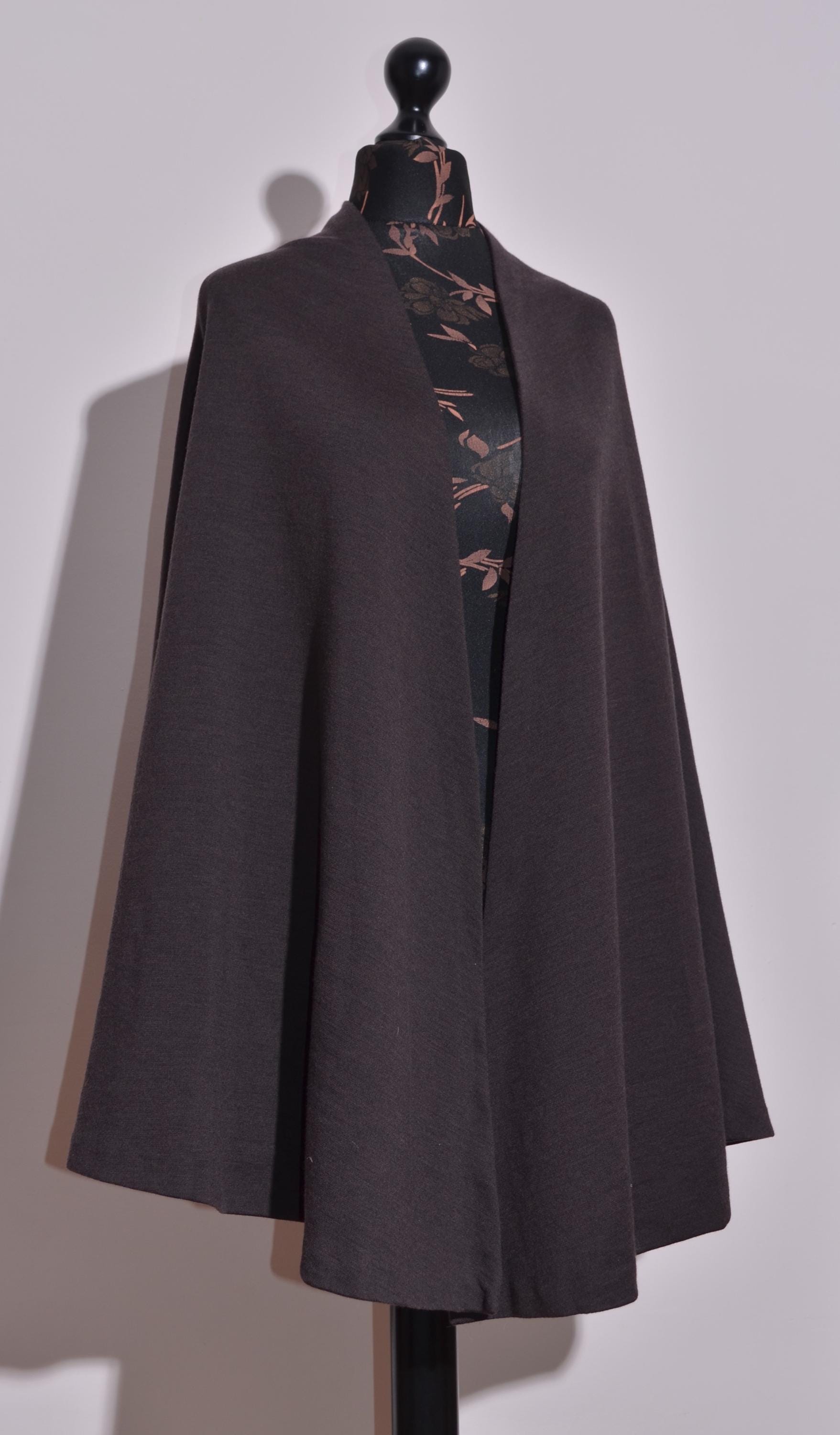 ジャケット・アウター agnes b. Wool & Cashmere PONCHO Agnes B. Women's Brown Wool Open Cardigan Poncho One Size - Etsy