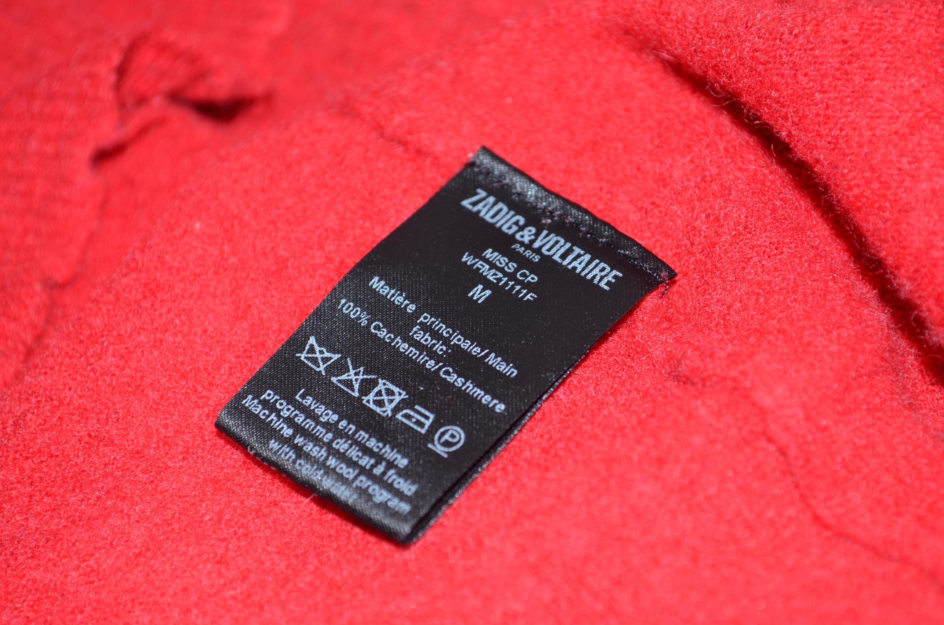 Zadig & Voltaire レディース ミス CP レッド カシミア セーター 長袖 