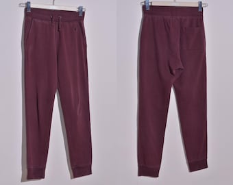 AllSaints Herren Madison Jogginghose Hose Baumwolle Burgund Größe S