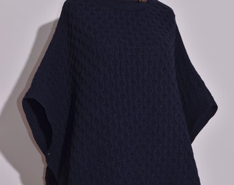 Mantella/Poncho in lana angora e cashmere di Massimo Dutti, prodotto in Spagna, taglia da donna S/M