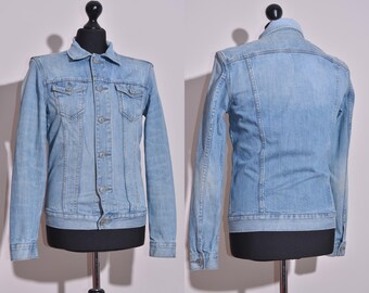 All Saints Herren Tukiko Jeansjacke Blau mit Taschen Gr S