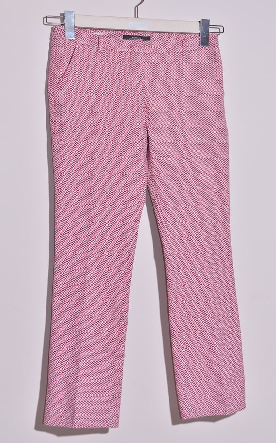 Max Mara Weekend Womens Stretch Capri Flare Red/blue/white