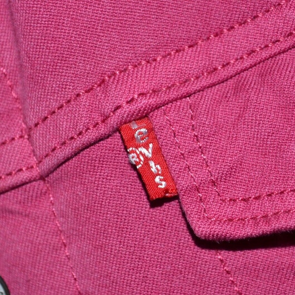 Levis Levi Strauss - Veste courte camionneur pour femmes, rose denim, taille XS