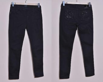 Modern Y2K Armani Jeans Women's Black Colour | 2000s Style Dark
