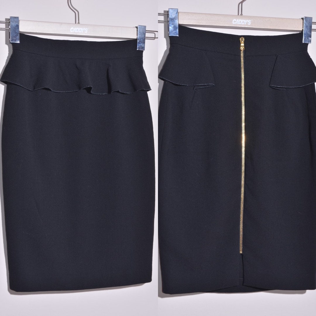 Emilio Pucci Womens Black Pencil Skirt Wool Blend Size XS - Etsy