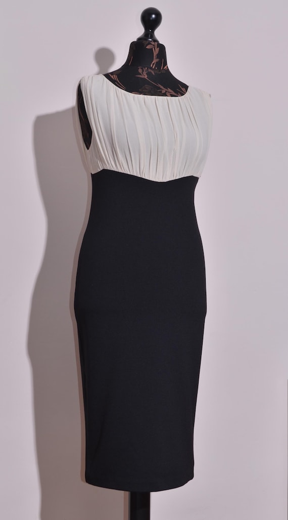 designer navy blue cocktail dresses Aspeed Design S2139 STAUD Women's Beige Cadence Zipper Closure group-73 Size:6 US (38 EU)