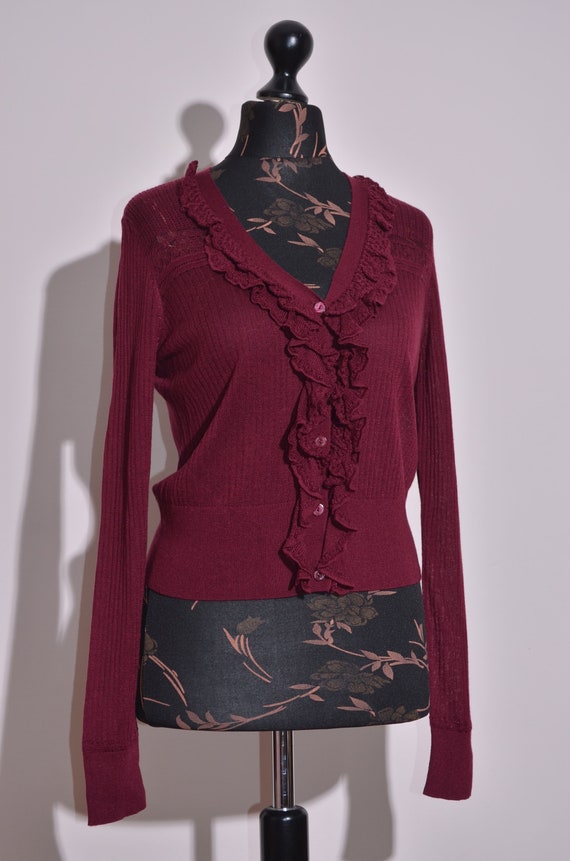 Twinset Milano Womens Wool Blend Knit Kardigan Jum
