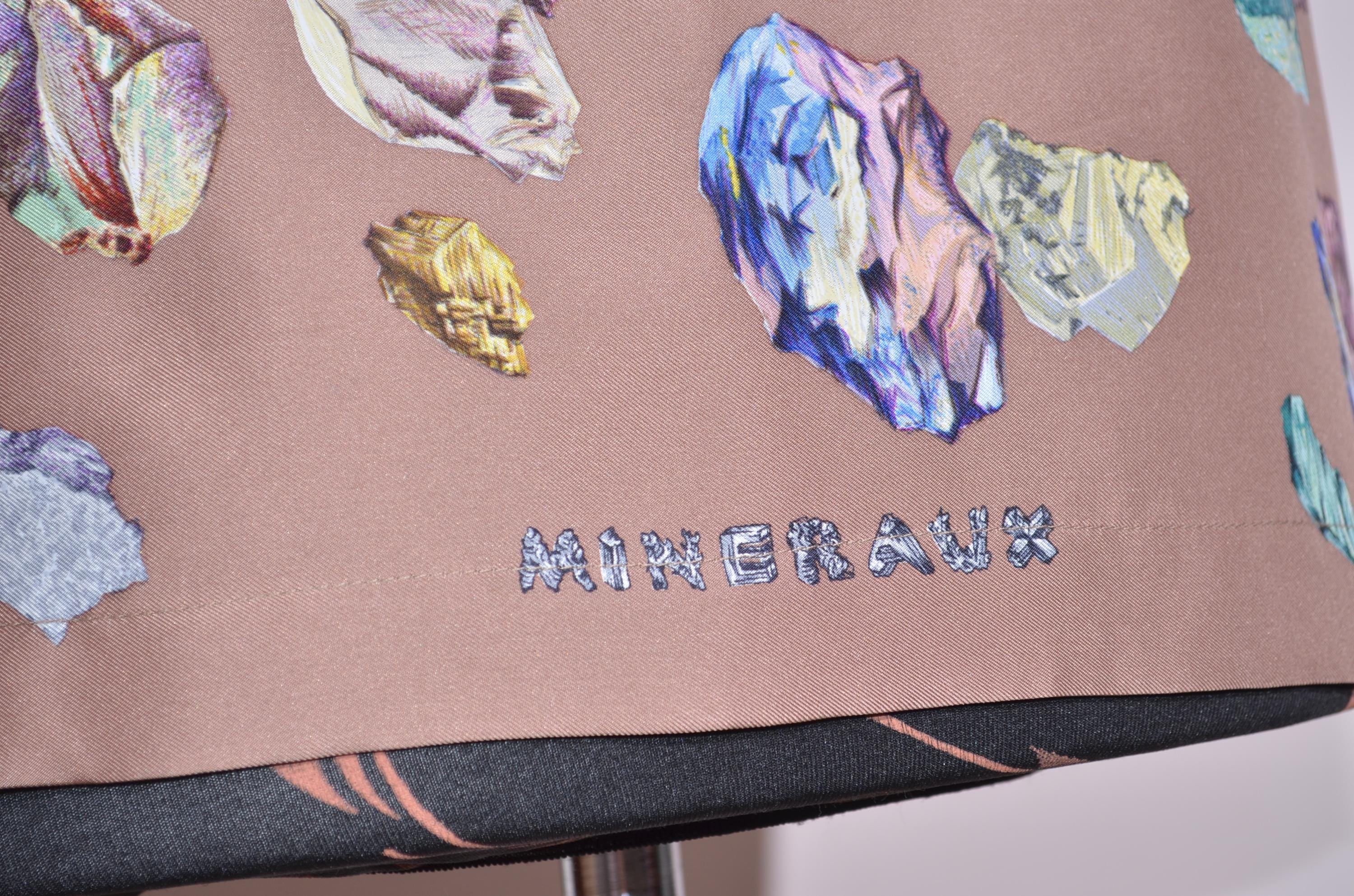 Vintage 90's Hermes Mineraux Silk Shirt/blouse Short Sleeve