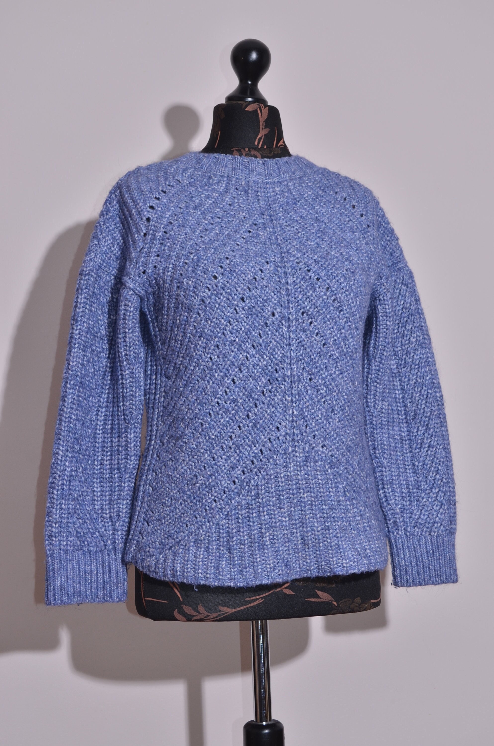 Pull Massimo Dutti Taille M - Bleu Marine Soie Et Bambou - Occasion Très Bon état - Style Marin