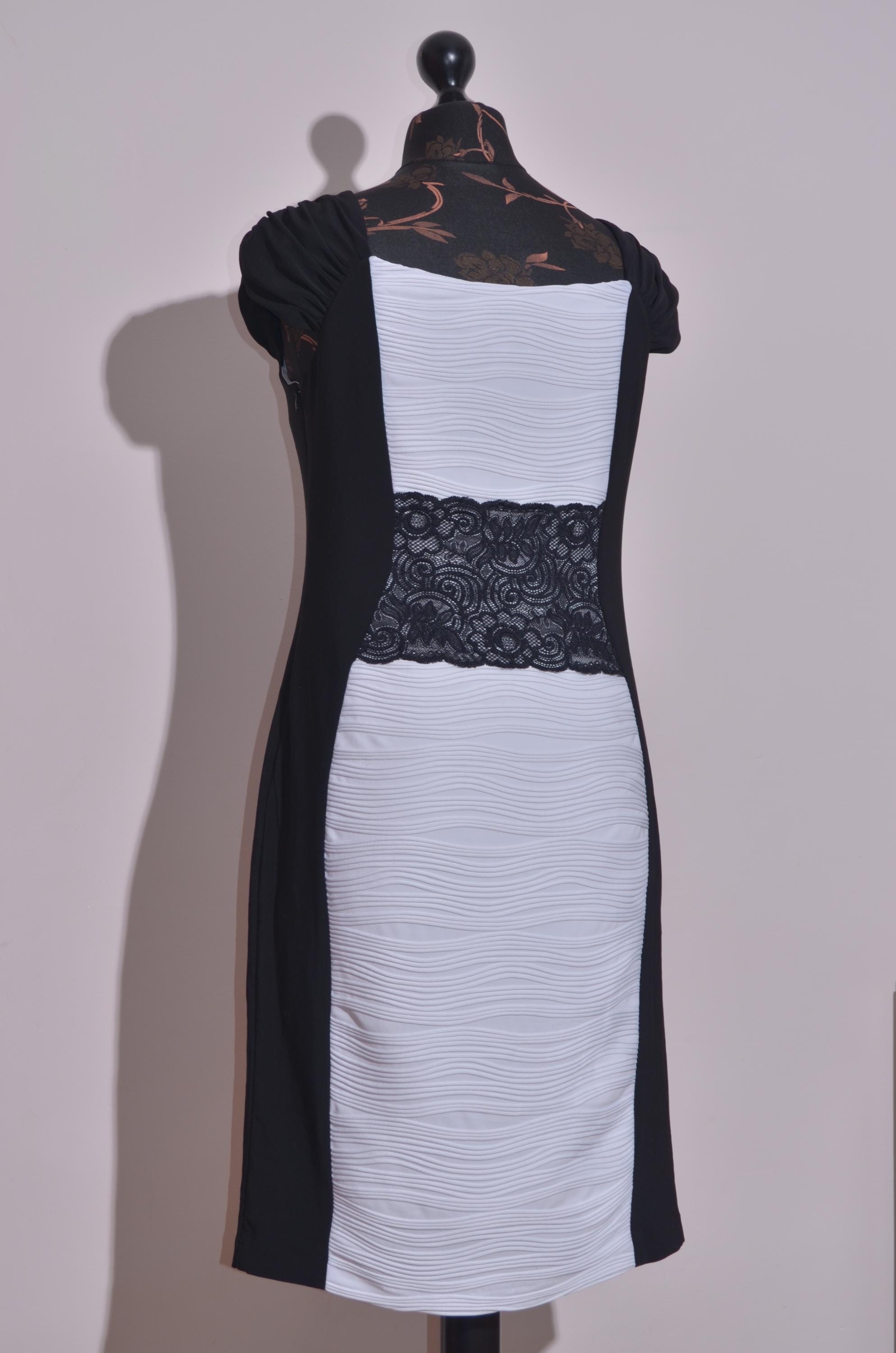 joseph ribkoff black lace dress Joseph Ribkoff Ruffle & Lace Dress Style 223701