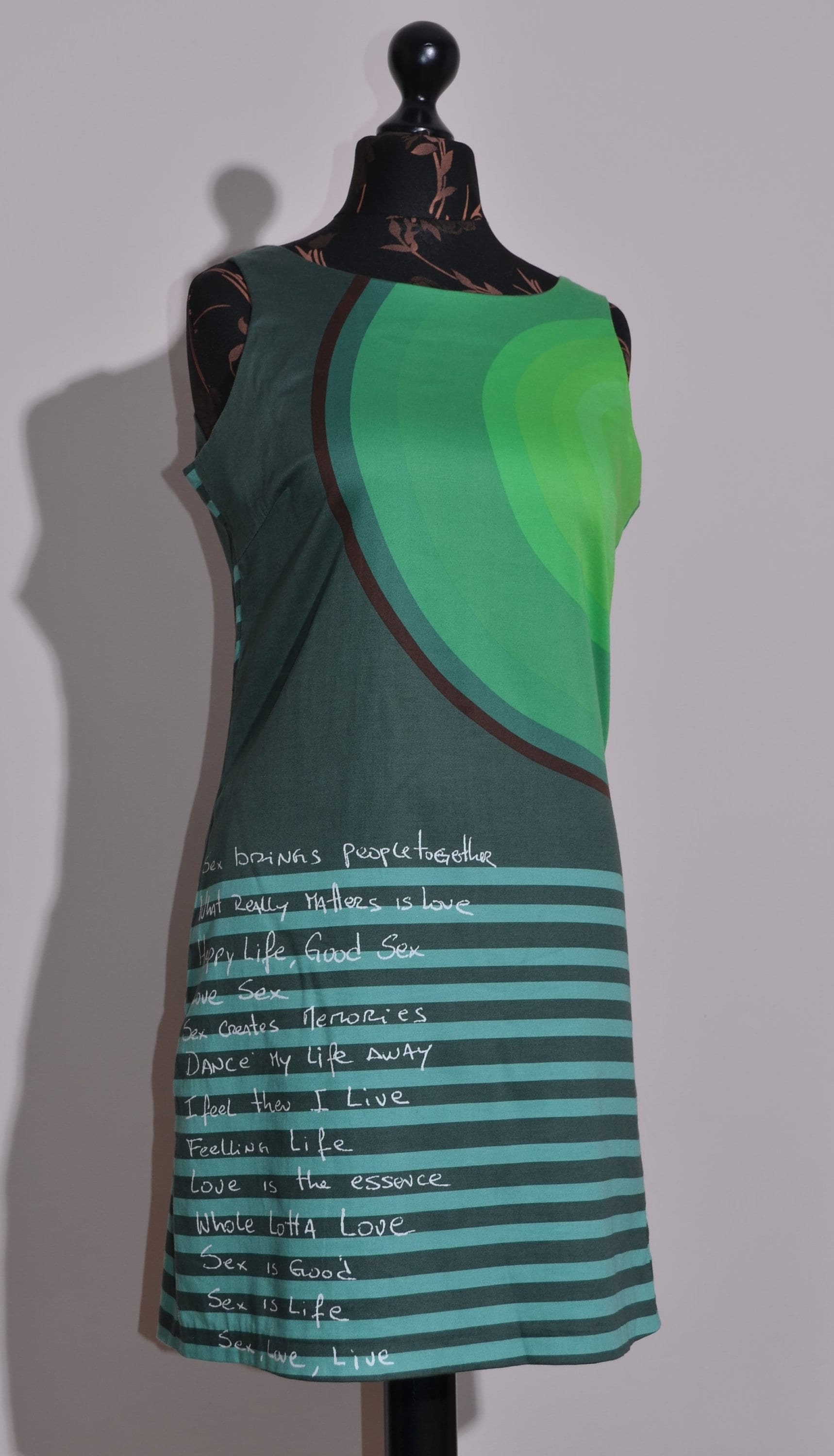 Desigual Womens Green Geometric Circle Stripe Sleeveless Sheath Dress Size  M - Etsy