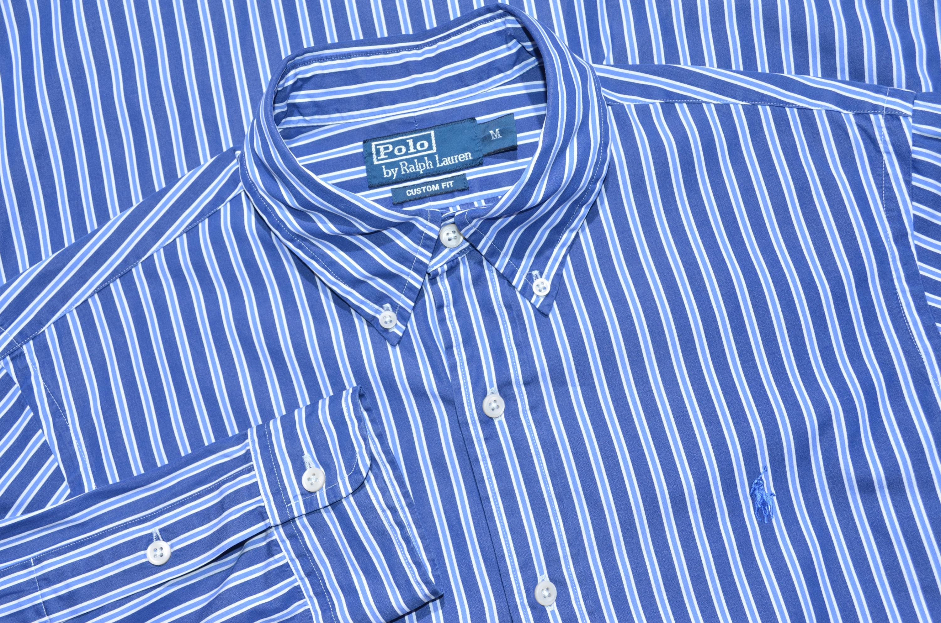 Vintage Polo Ralph Lauren Men's Cotton Blue Shirt Long Sleeve Tailored Fit Sz M - Etsy Vintage Polo Ralph Lauren Men's Cotton Blue Shirt Long Sleeve Tailored Fit Sz M - Etsy