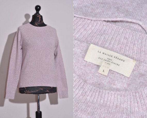 La Maille Sezane Paris Ladies Purple Very Soft Knitted Wool Blend