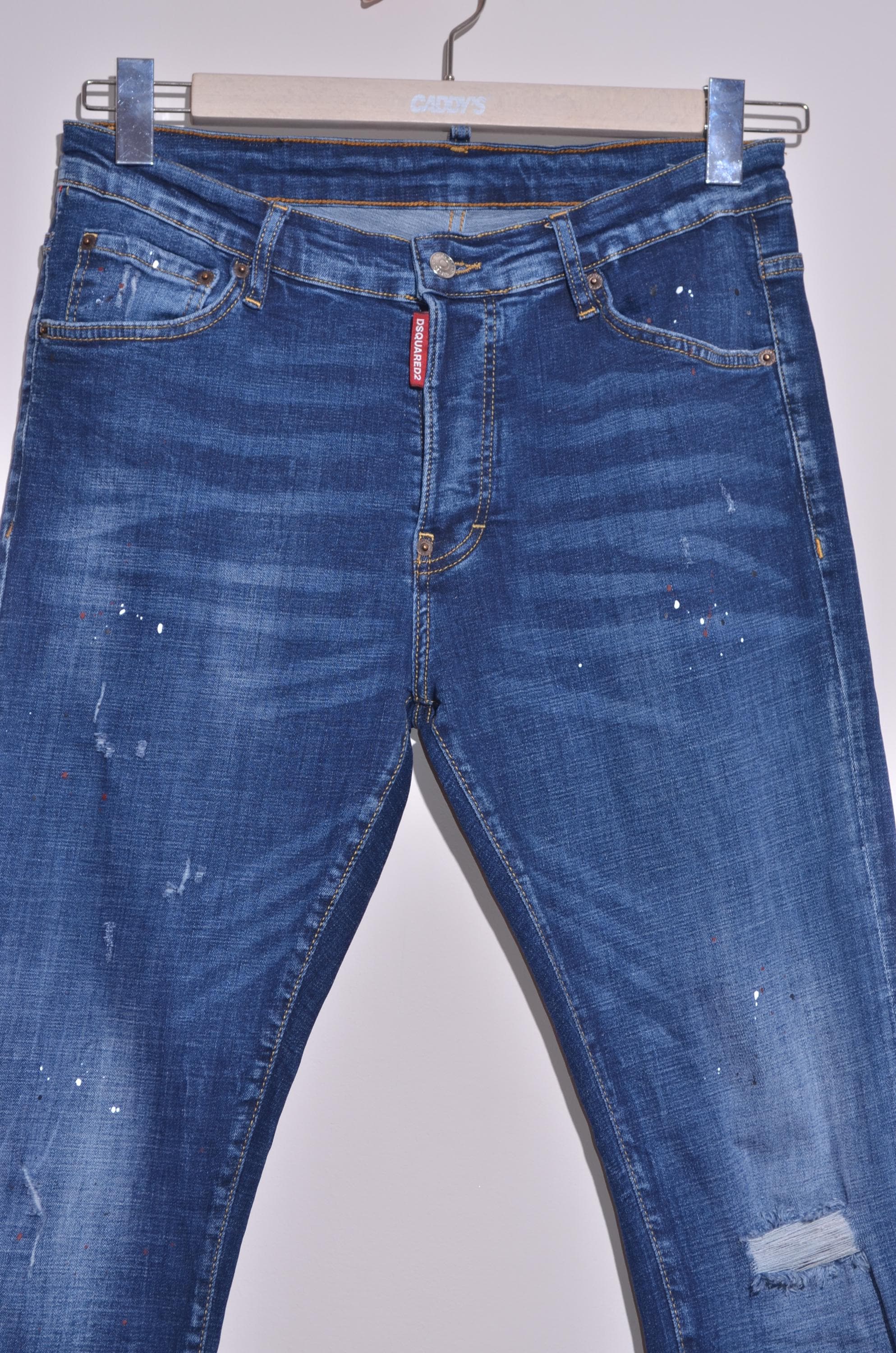 DSQUARED2 Ibrahimovic Icon Men's Jeans Denim Blue Distressed Size