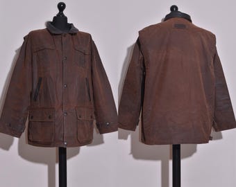 希少 バブアー ストックマン ブラウン ヴィンテージ C40/102cm メンズ