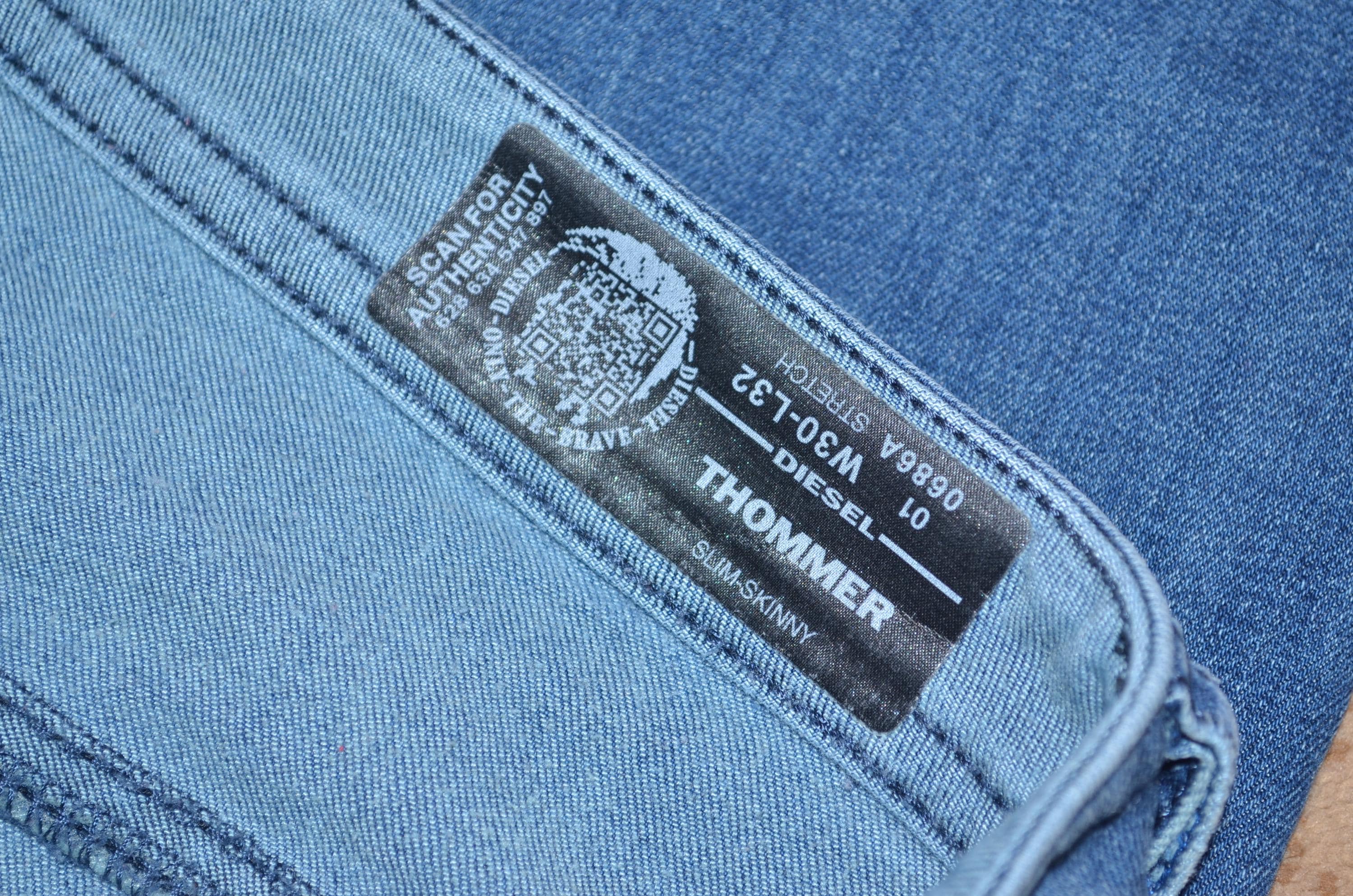 ♦️超美品♦️DIESEL THOMMER-T W33 ライトブルー デニム Diesel Thommer Men's Slim Skinny Stretch Jeans Blue Size W30 L32