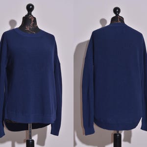 Suéter de mujer Zadig & Voltaire Kimmy Co azul marino de manga larga de algodón S