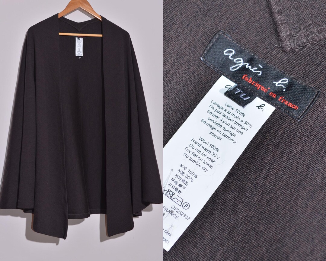 ジャケット・アウター agnes b. Wool & Cashmere PONCHO il_1080xN.6305464476_q3nz.jpg