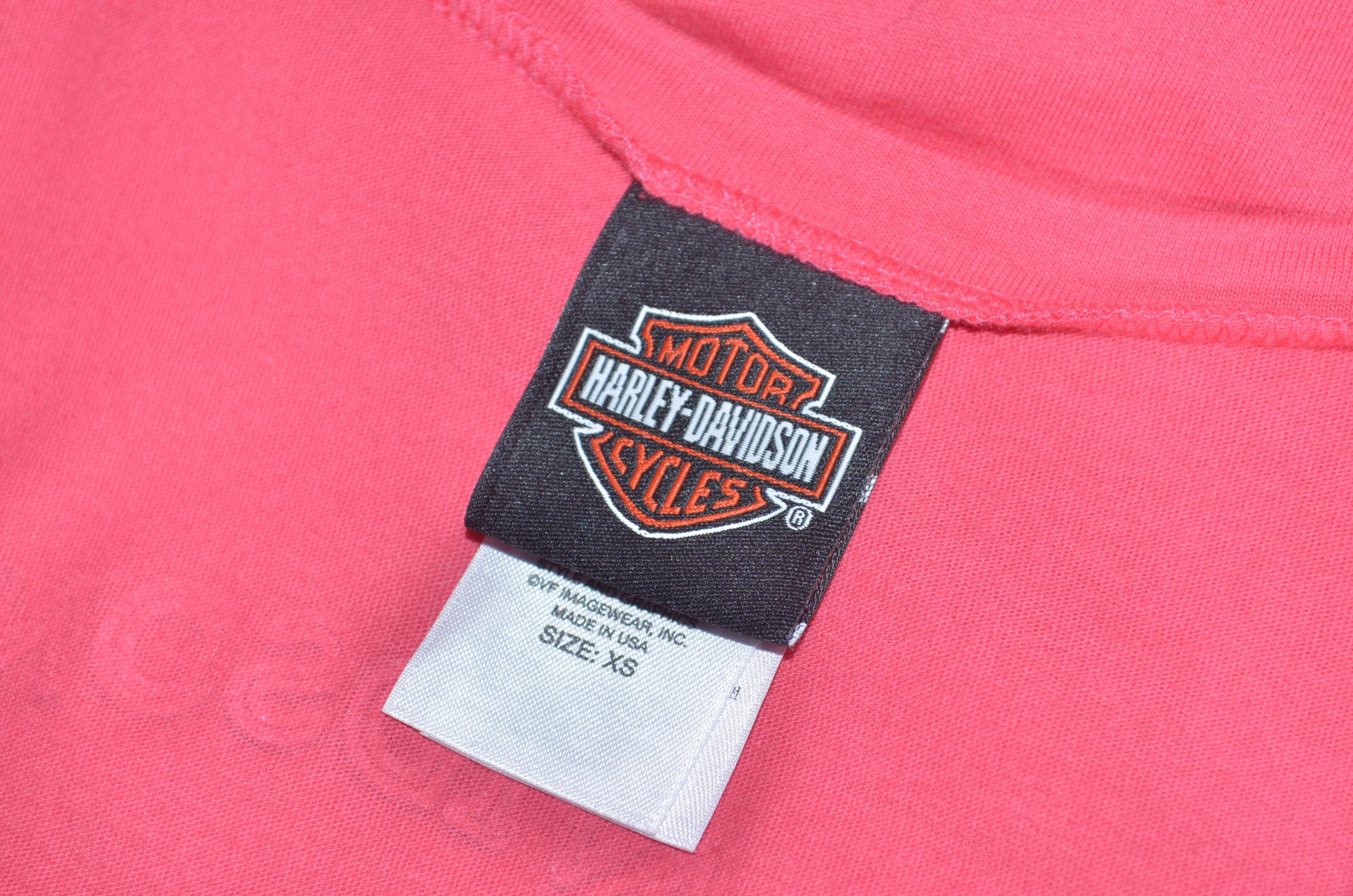Harley-davidson Pink Long Sleeve Graphic Top Prague Czech Republic