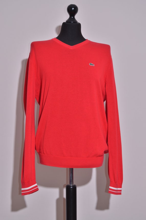 Mens red deals lacoste jumper