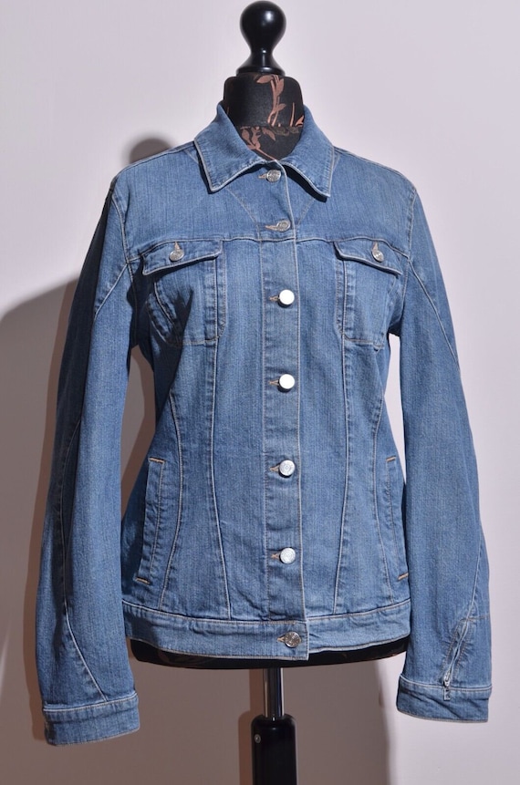 Vintage Bogner Jeans Womens Denim Jacket Blue Size 42 Etsy