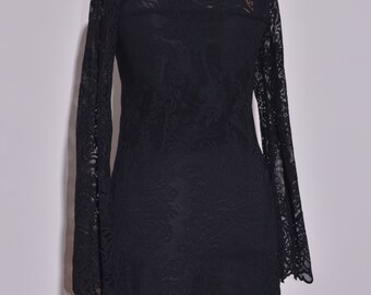 midi lace dresses with sleeves Sandra Embroidered Lace Cut-out Midi Dress main image 1