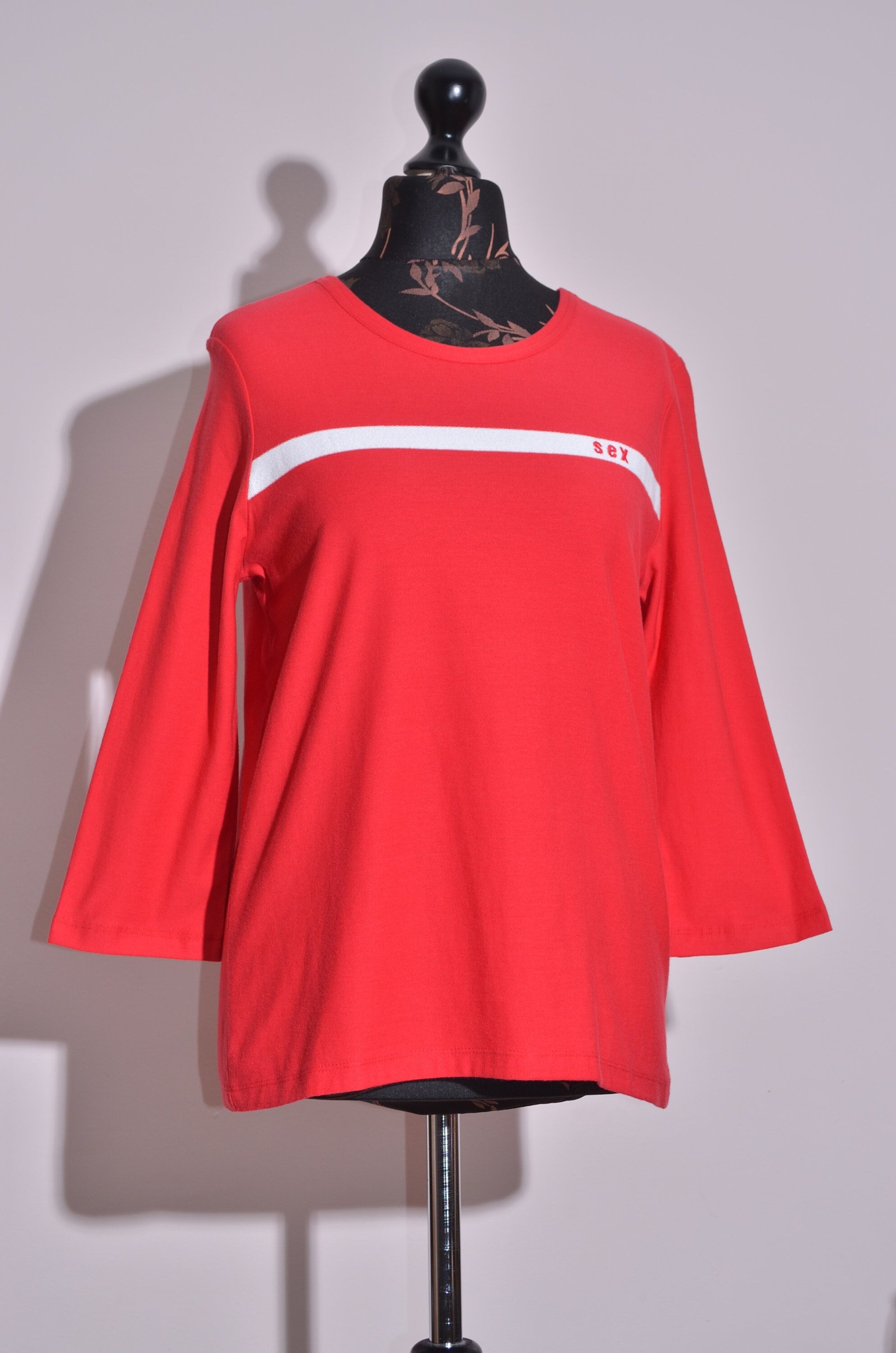 Jersey De Cuello Alto Desigual Con Estampado Floral - Manga Larga Y Tela Ligera Para Mujer