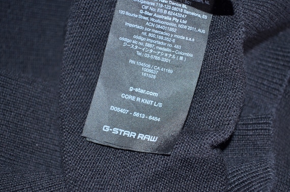 G star RAW Mens Black Crew Neck Jumper Sweater Cotton Size M Etsy Australia