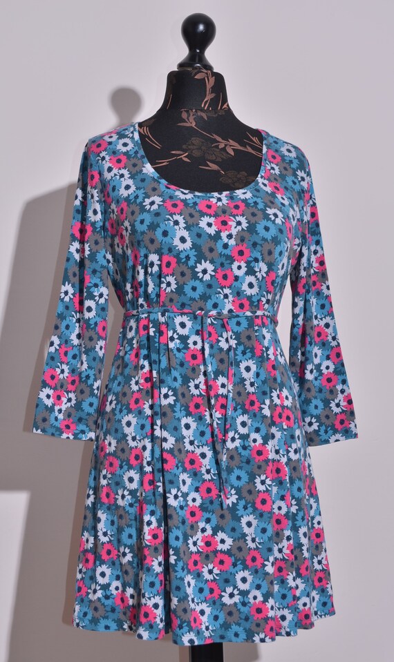 Seasalt Cornwall Womens Treecreeper Tunika Kleid Blau Blumen Print