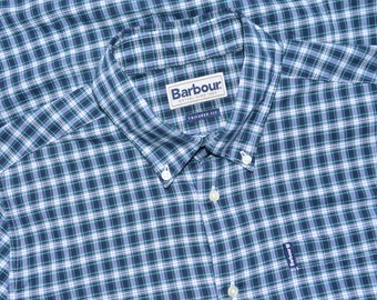 Barbour Mens Long Sleeve Checked Shirt Tailored Fit Size M