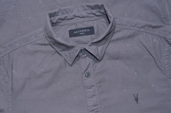 ALLSAINTS Putnam Polka Dot Shirt Mens Cotton Moda… - image 2
