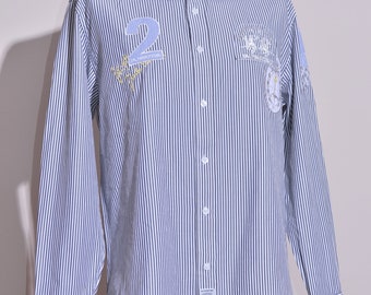 La Martina Chemise À Manches Longues En Viscose Rose Taille 4 L