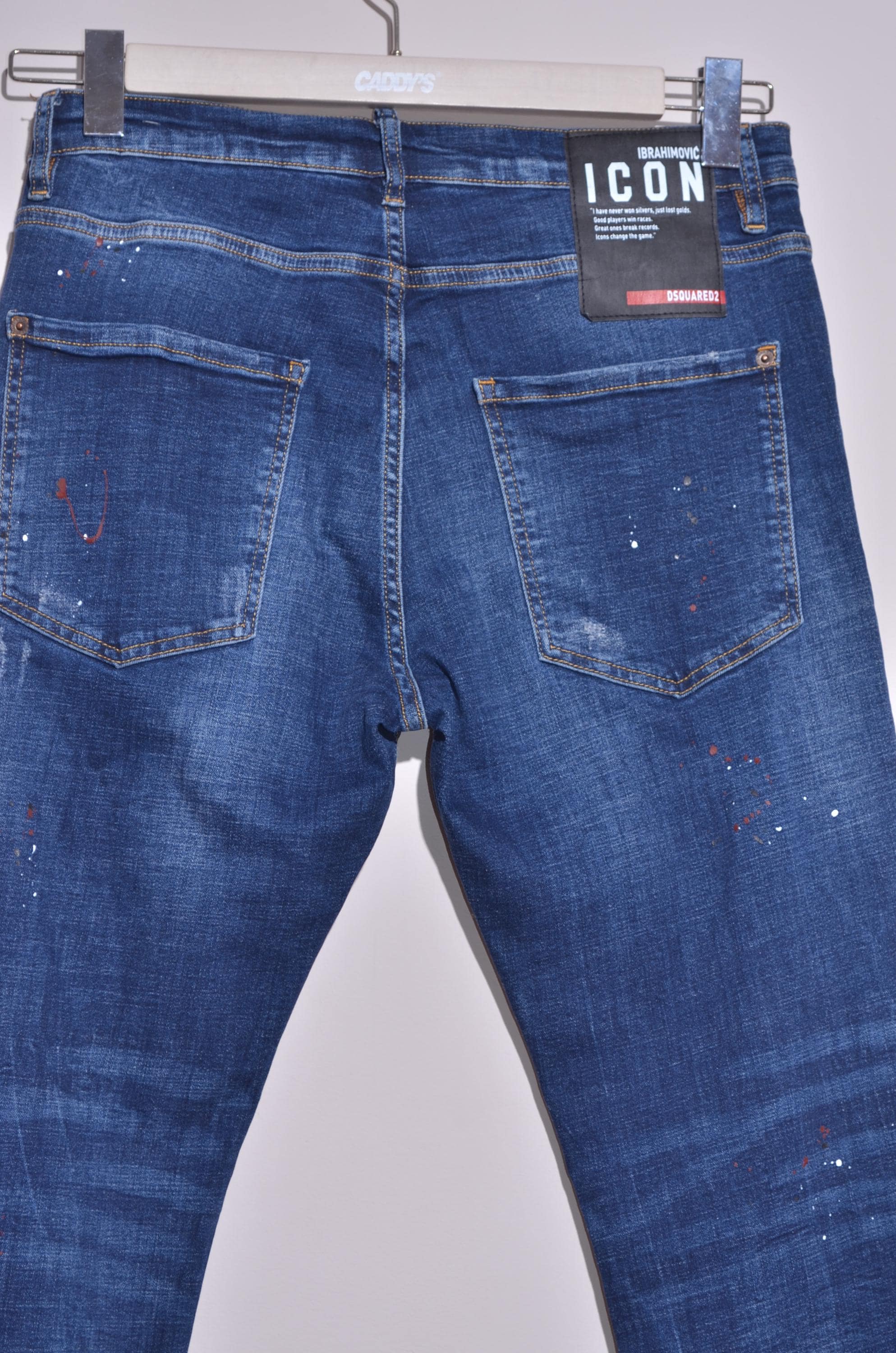 DSQUARED2 Ibrahimovic Icon Men's Jeans Denim Blue Distressed Size