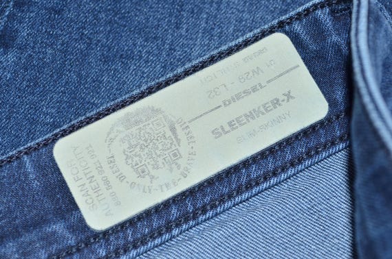 DIESEL SLEENKER-X Men's Slim Skinny Jeans Dark Blue Size W29 L32