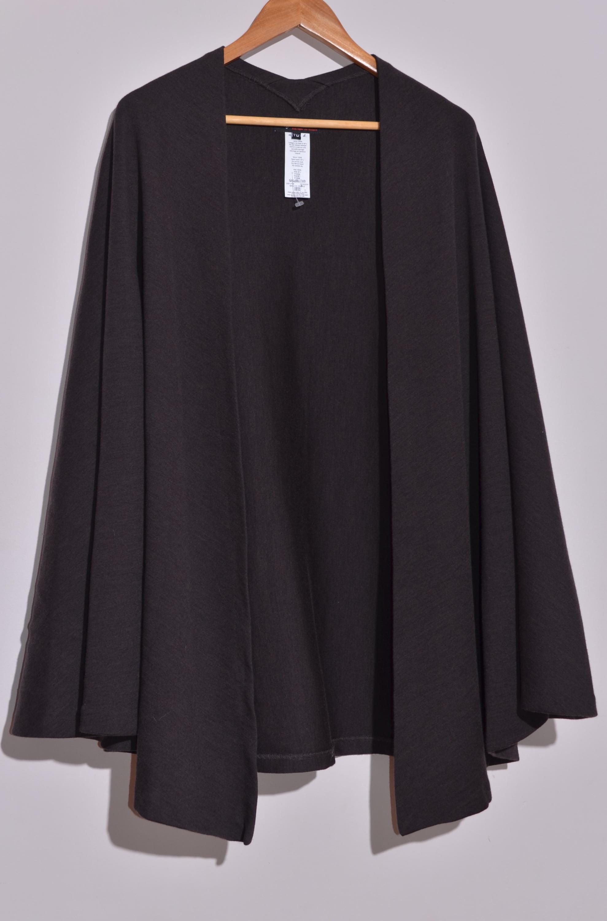 Agnes B. Women's Brown Wool Open Cardigan Poncho One Size - Etsy