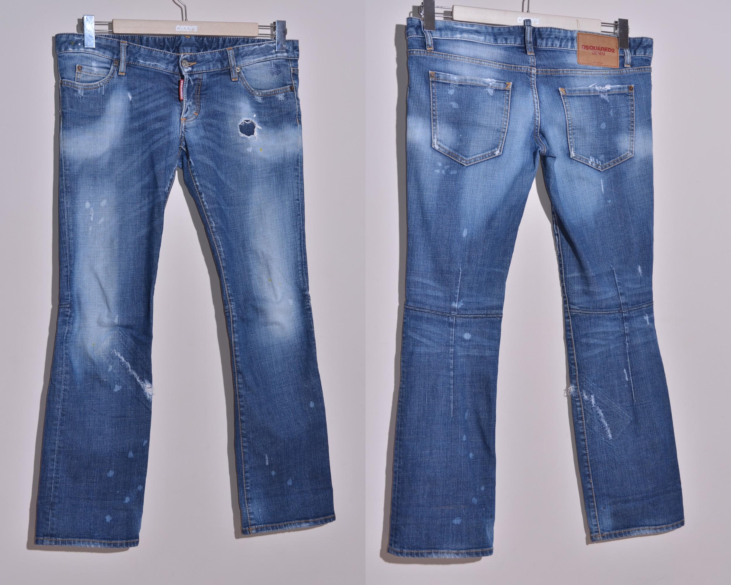 Dsquared2 Women's Jeans Distressed Blue Denim Designer Size 46 - Etsy
