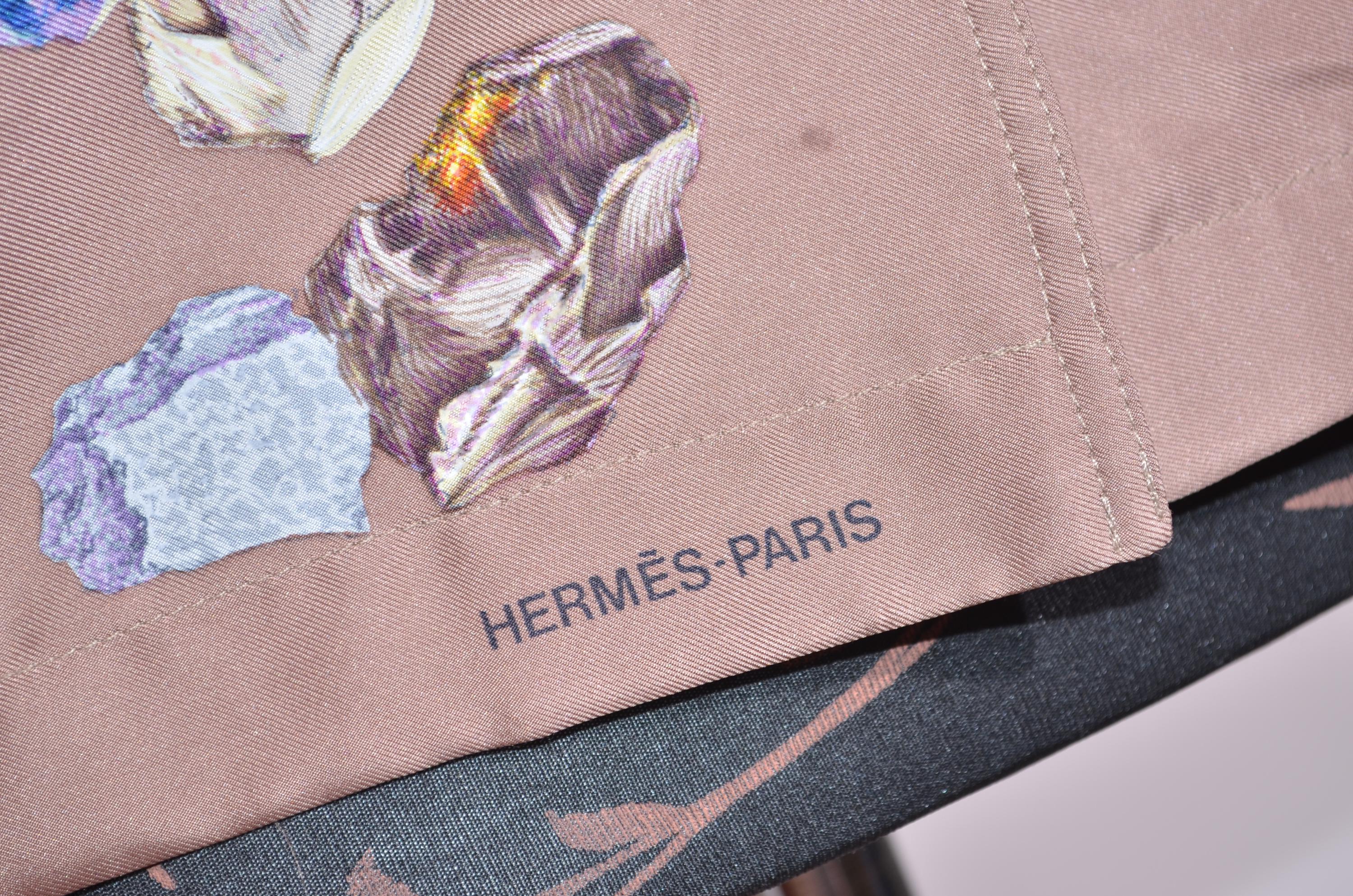 hermes mineraux エルメス 鉱物 鉱石シルク トップス 楽天市場】HERMES エルメス カレ90 MINERAUX 鉱物柄 シルク