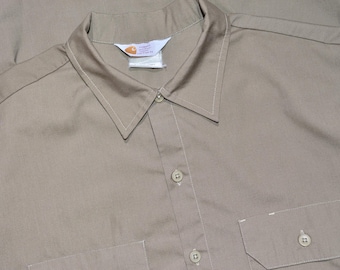 Vintage Big Mac Hickory Striped Zipper Zip Work Shirt 70s