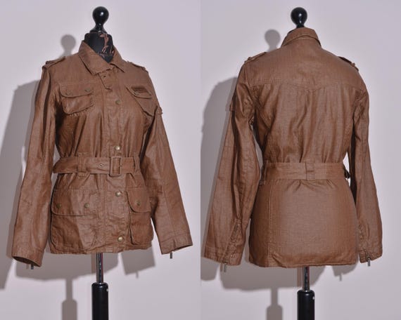 Barbour Womens Duralinen International Brown Linen Jacket