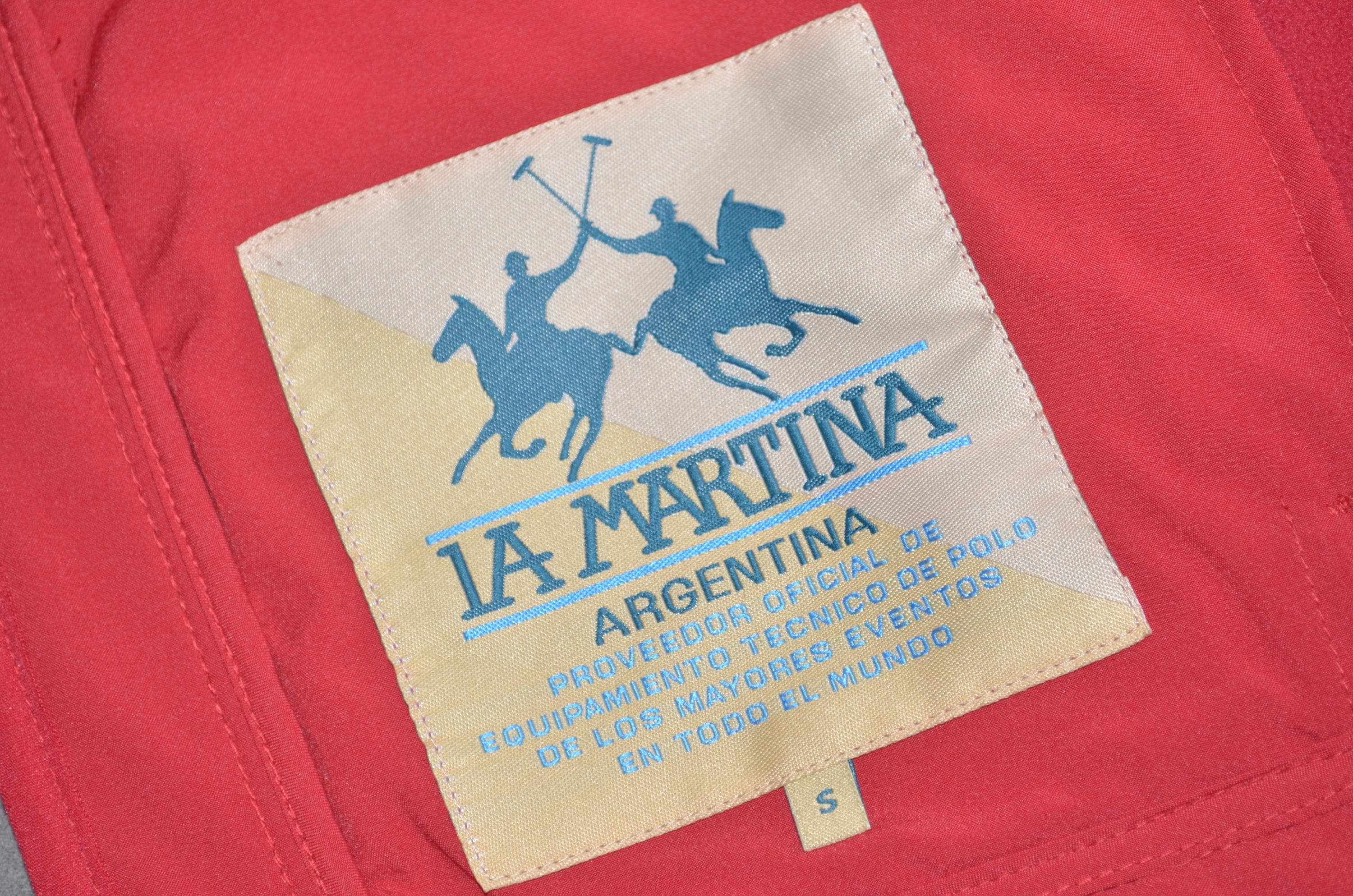 La Martina アルゼンチン ポロ レザージャケット La Martina Softshell Jacket Red Logo Zip up Windbreaker Equestrian