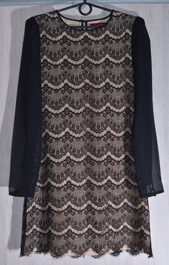 Buy Ted BAKER Lace Ruffle Ladies Evening Cocktail Party Dress Size 0 Online  in India - Etsy