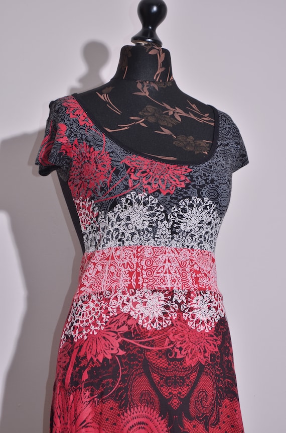 lace up front corset dress Gloom Lace Up Front Corset Detail Pinstripe Midi Dress main image 0