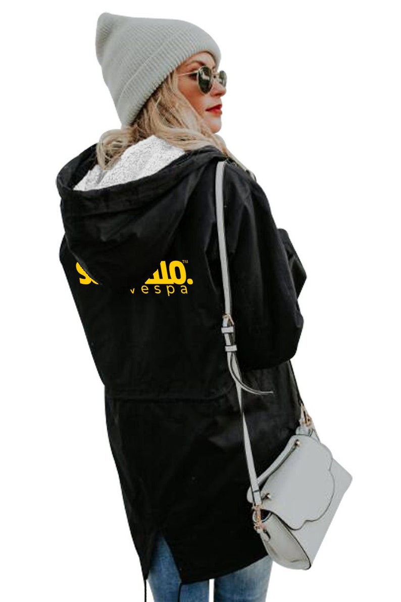 Ladies Windproof Zipped-Front Double-Layered Inner with Detachable Vest Jacket SO/'M YELLO Vespa Outdoor Edition